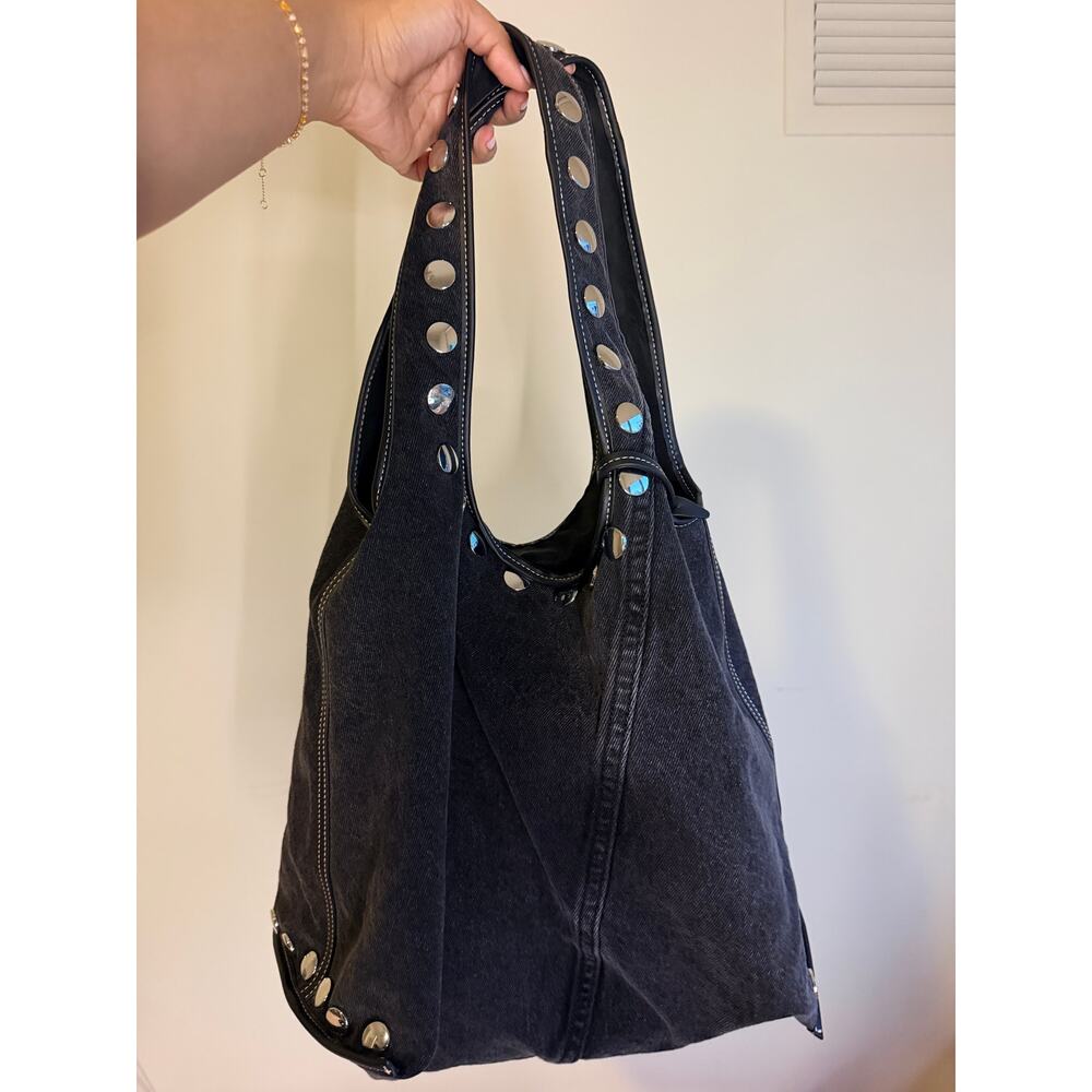 3.1 Phillip Lim Denim Market Tote with Studs - Picture 2 of 8